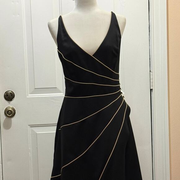 V intage 90s NIKI Black Evening Gown w Convertible Wrap – M/L - Picture 2 of 9